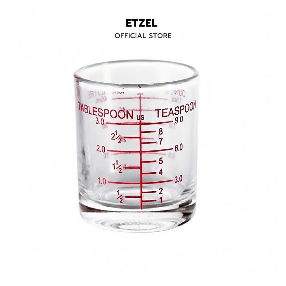 แก้วตวง ETZEL 45 ML ทนความร้อนสูง เนื้อแก้วใส ทนทาน